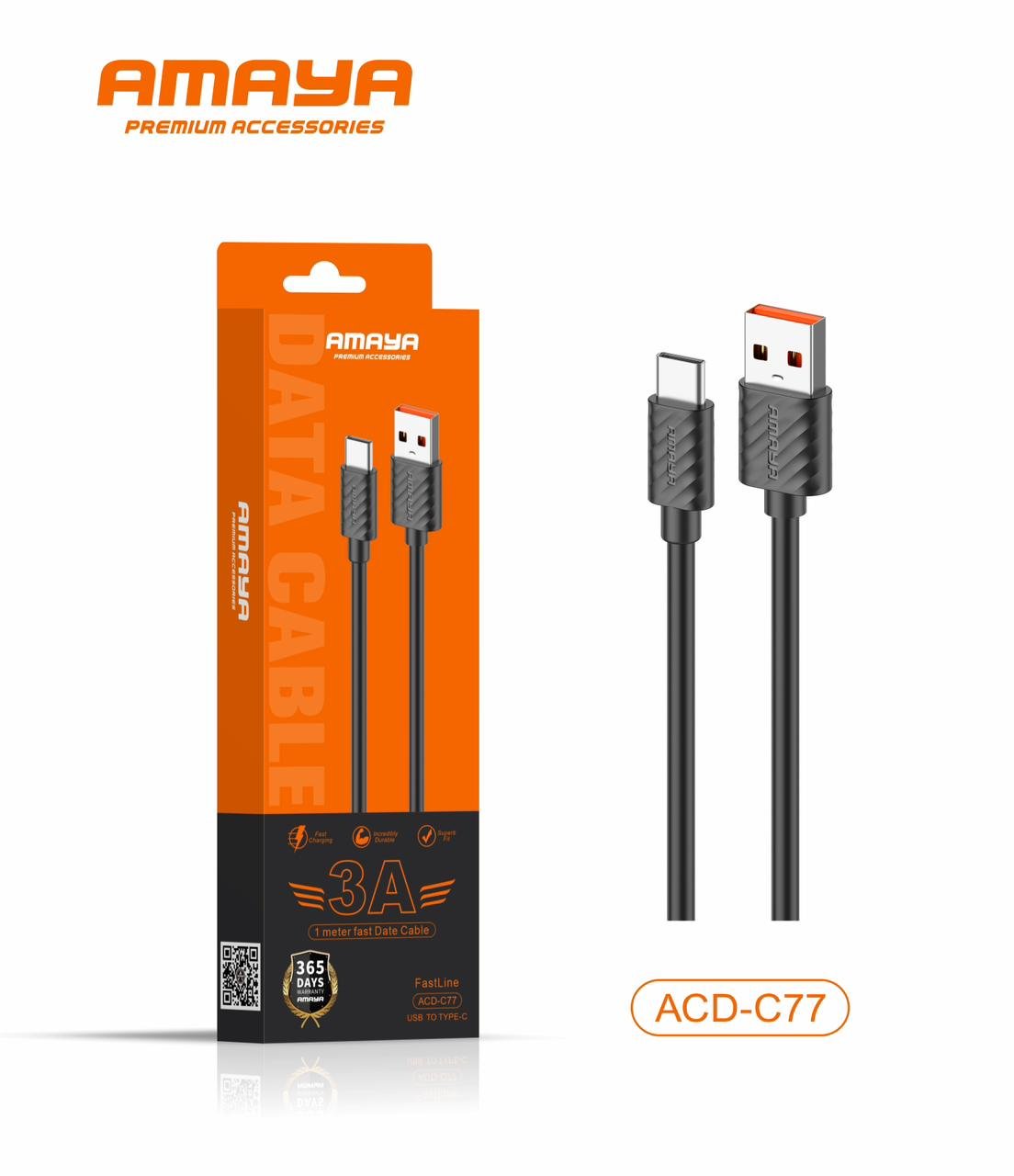 WhatsApp Image 2026-06-30 at 10.45.40 AM AMAYA ACD C77 USB to TYPE C DATA CABLE - Image 1